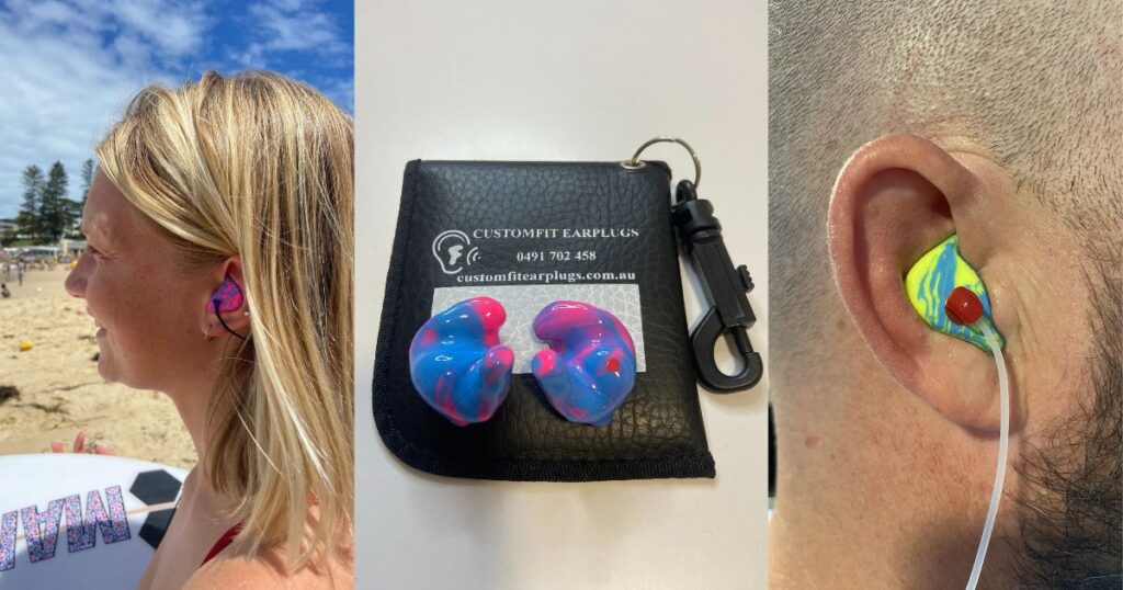 custom ear plugs for swimming, surfing, sleeping in Sydney